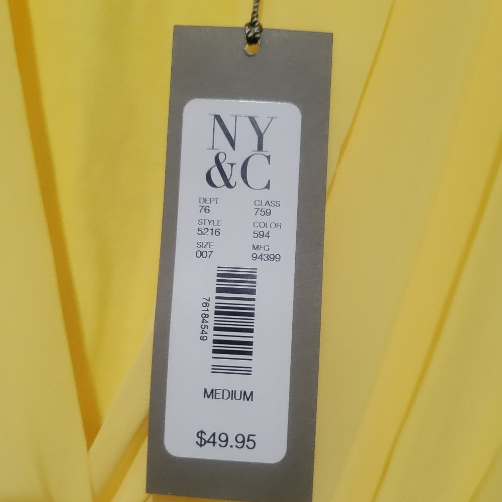 Sleeveless Thong Yellow Draped V-Neck Bodysuit - EVA MENDES - Picture 5 of 7